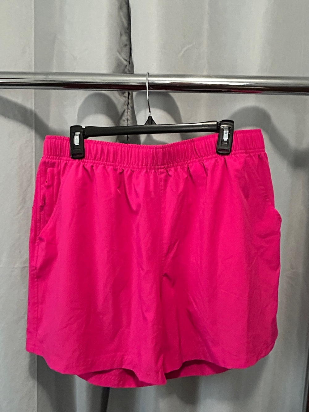 Women's Athletic Elastic Waist Shorts in Hot Pink